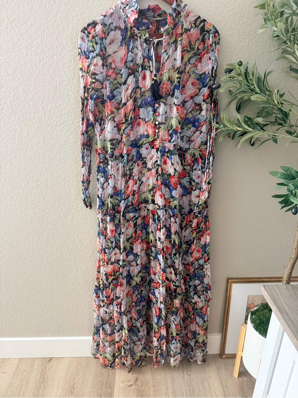 Anthropologie Floral Tiered Maxi Dress - Multicolor
